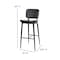 Flash Furniture Black LeatherSoft Barstools with Footrest, PK2 AY-S01-BK-GG - alternate 2